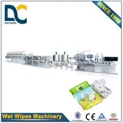 DCW-2700L + KGT-340B + DCL-50 komplektas 30-120 vnt. Šlapio audinio pakavimo mašina kaina su robotų dangteliu aplikatoriaus mašina